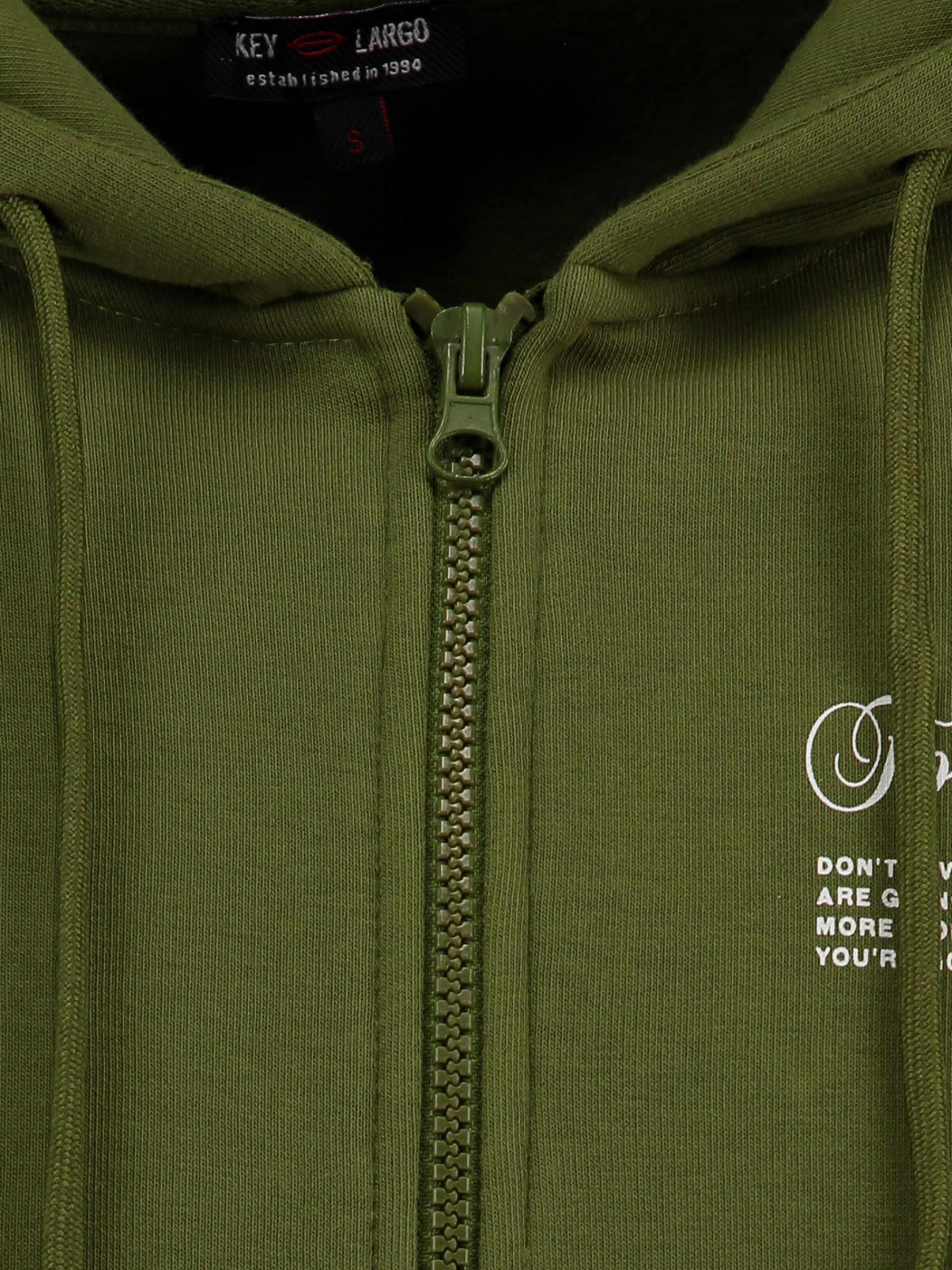 Key Largo Zip-Up Hoodie 'PATH' in Green