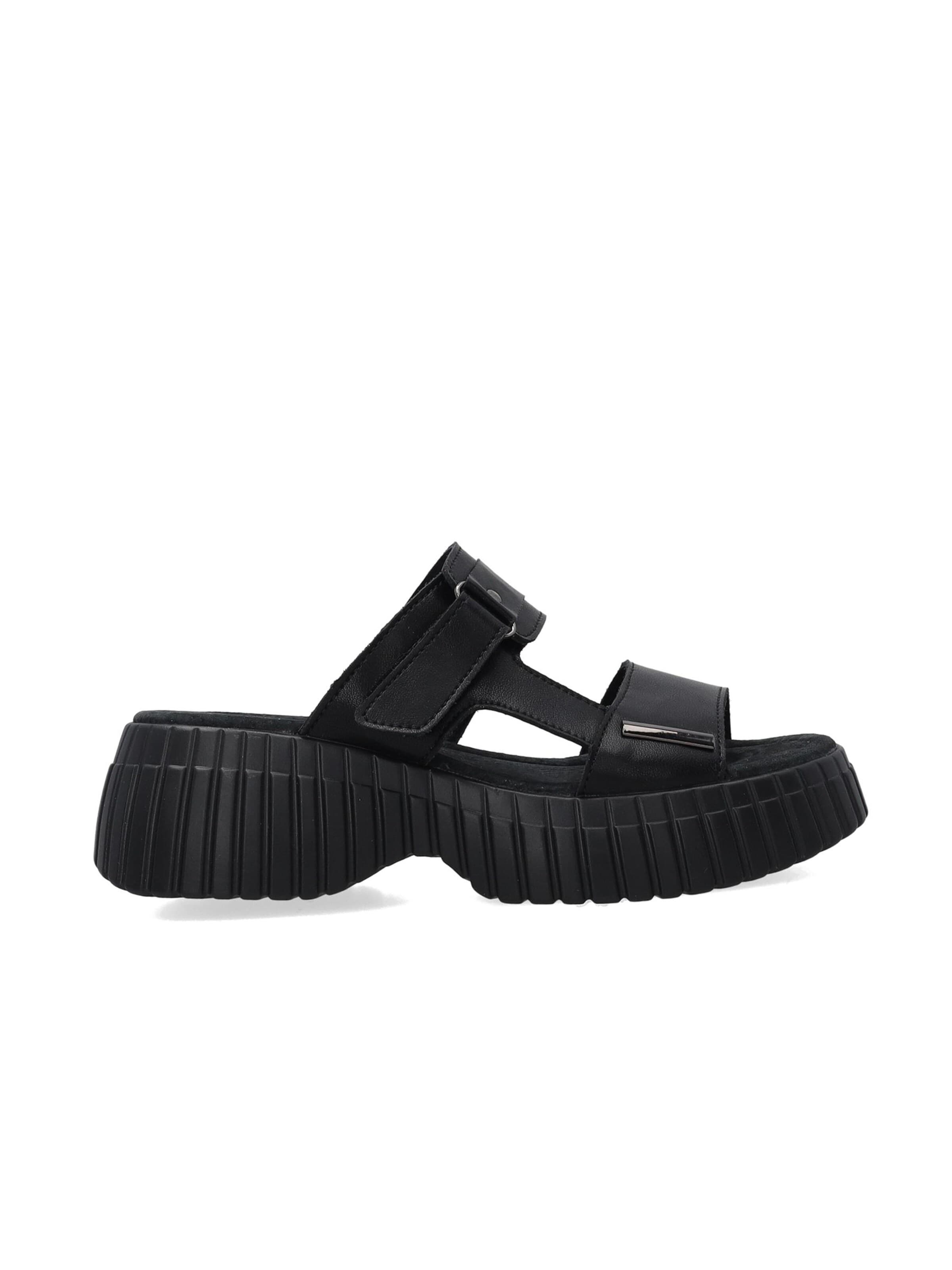 VENEZIA Mules in Black: front