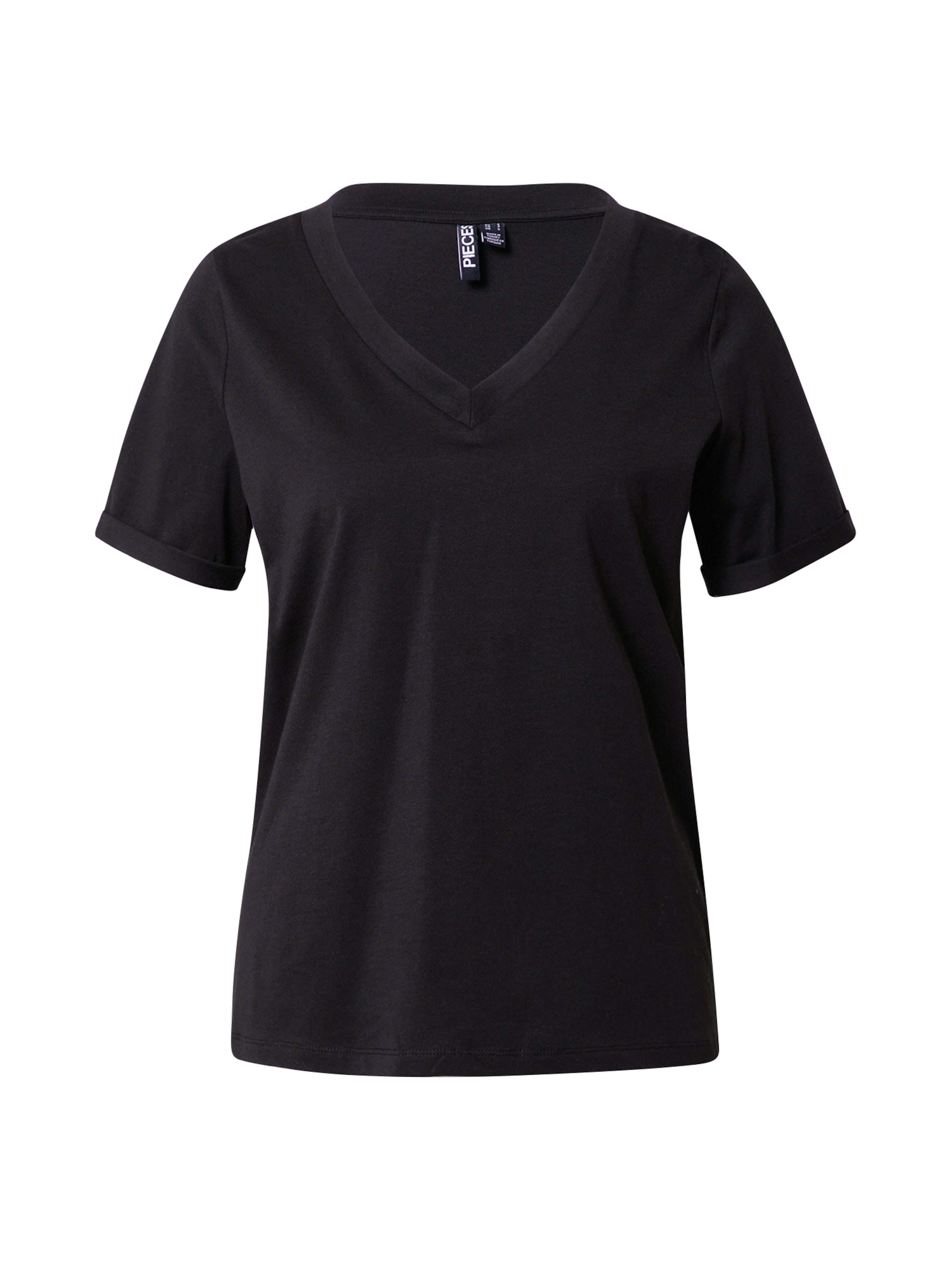PIECES Shirt 'PCRia' in Black: front
