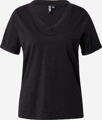 PIECES Shirt 'PCRia' in Black: front