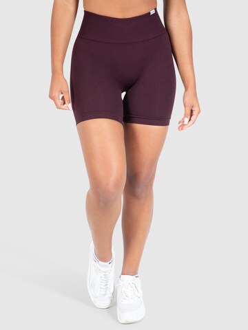 Smilodox Slim fit Sports trousers 'Amaze Scrunch' in Purple: front