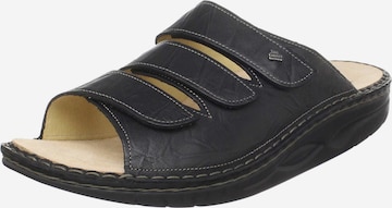 Finn Comfort Mules in Black: front