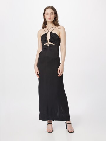 Robe de soirée Calvin Klein en noir : devant