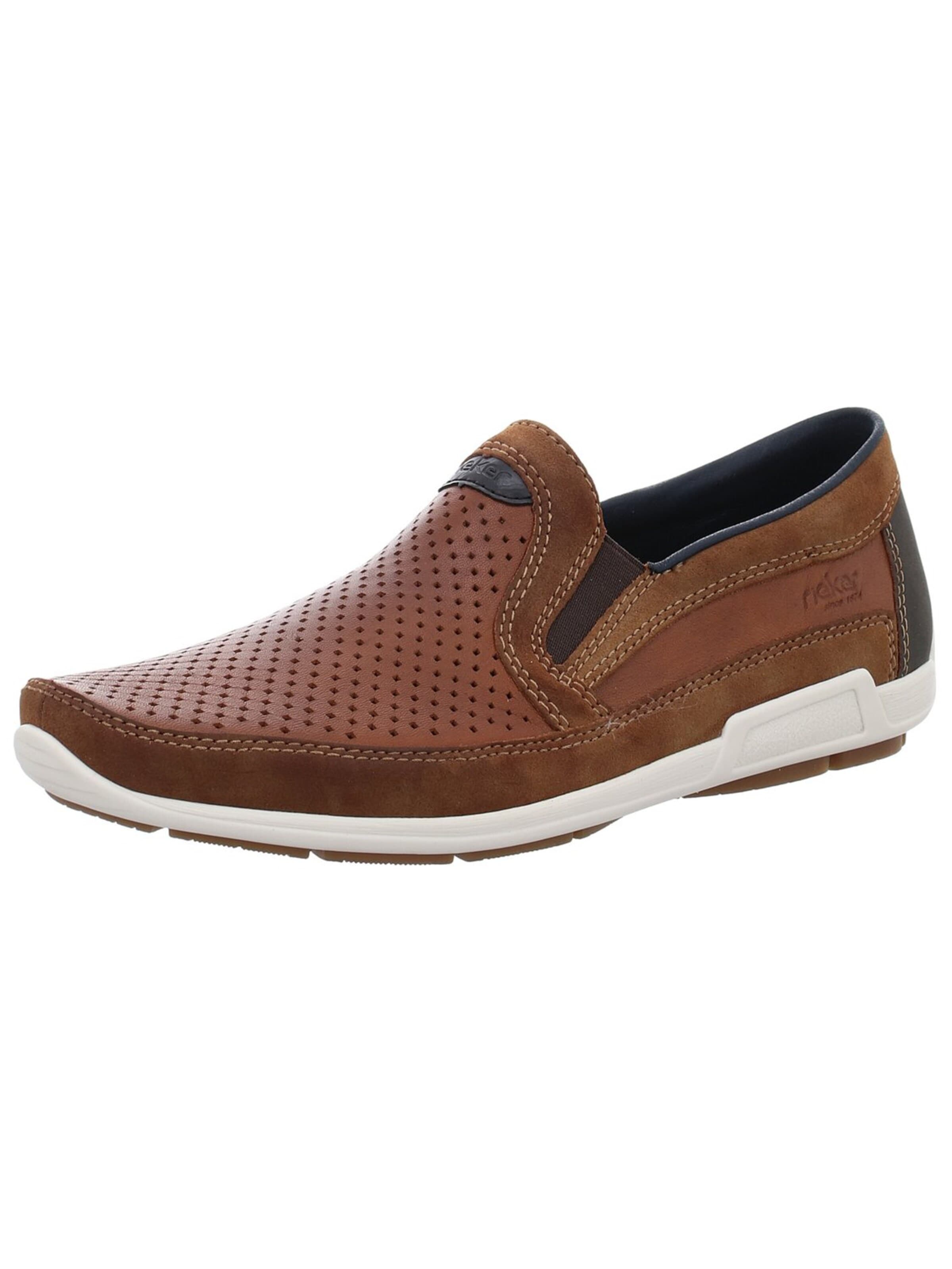 Pantoufle 'Slipper Herren 09055-22 Leder-Mix in braun' Rieker en marron : devant