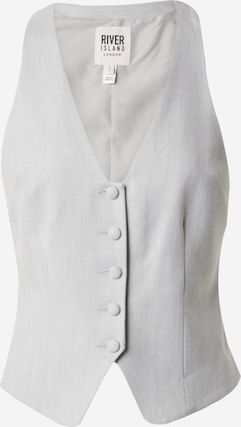 River Island Suit Vest in Grey: front