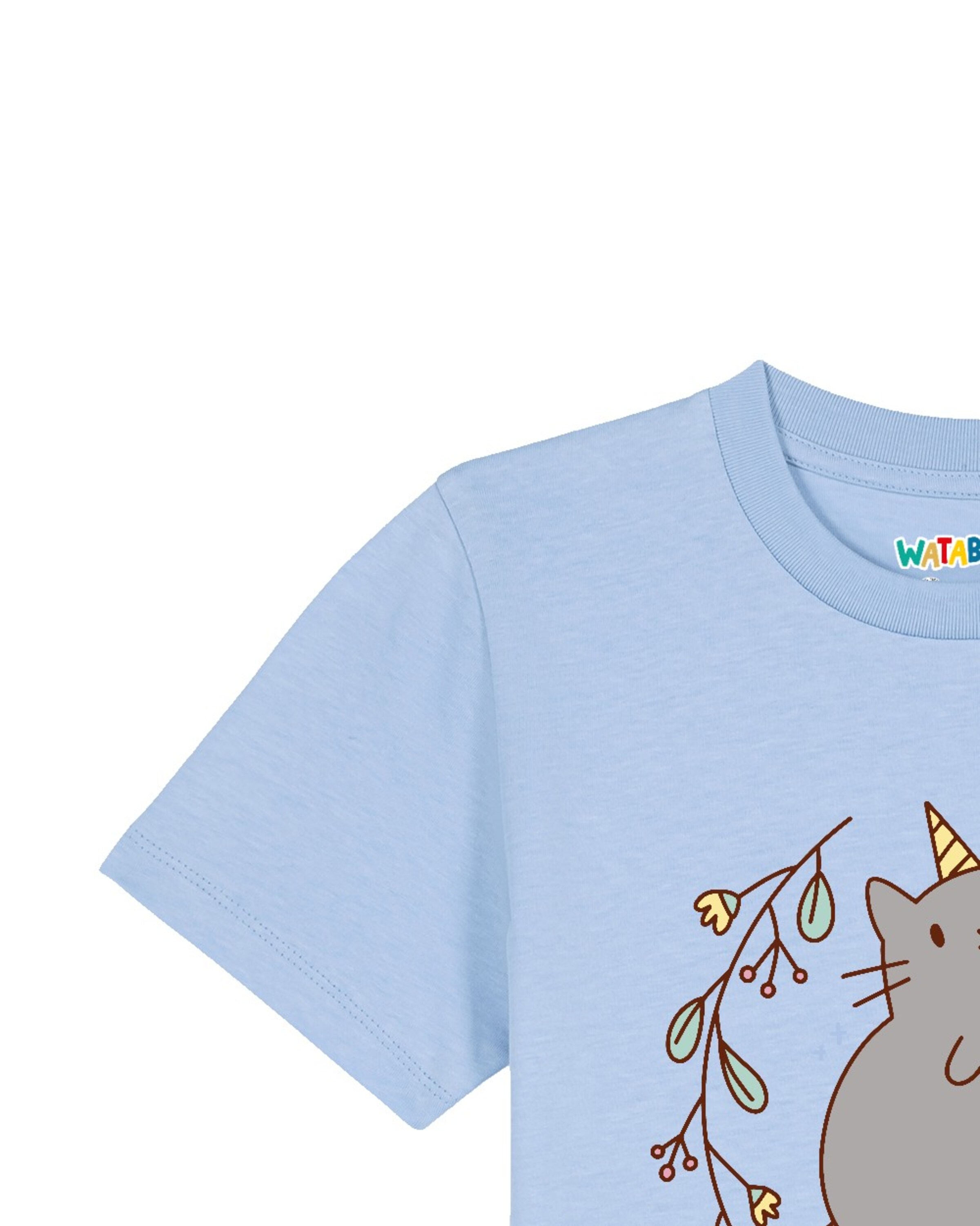 watabout.kids Shirt 'Unicorn Cat' in Blauw