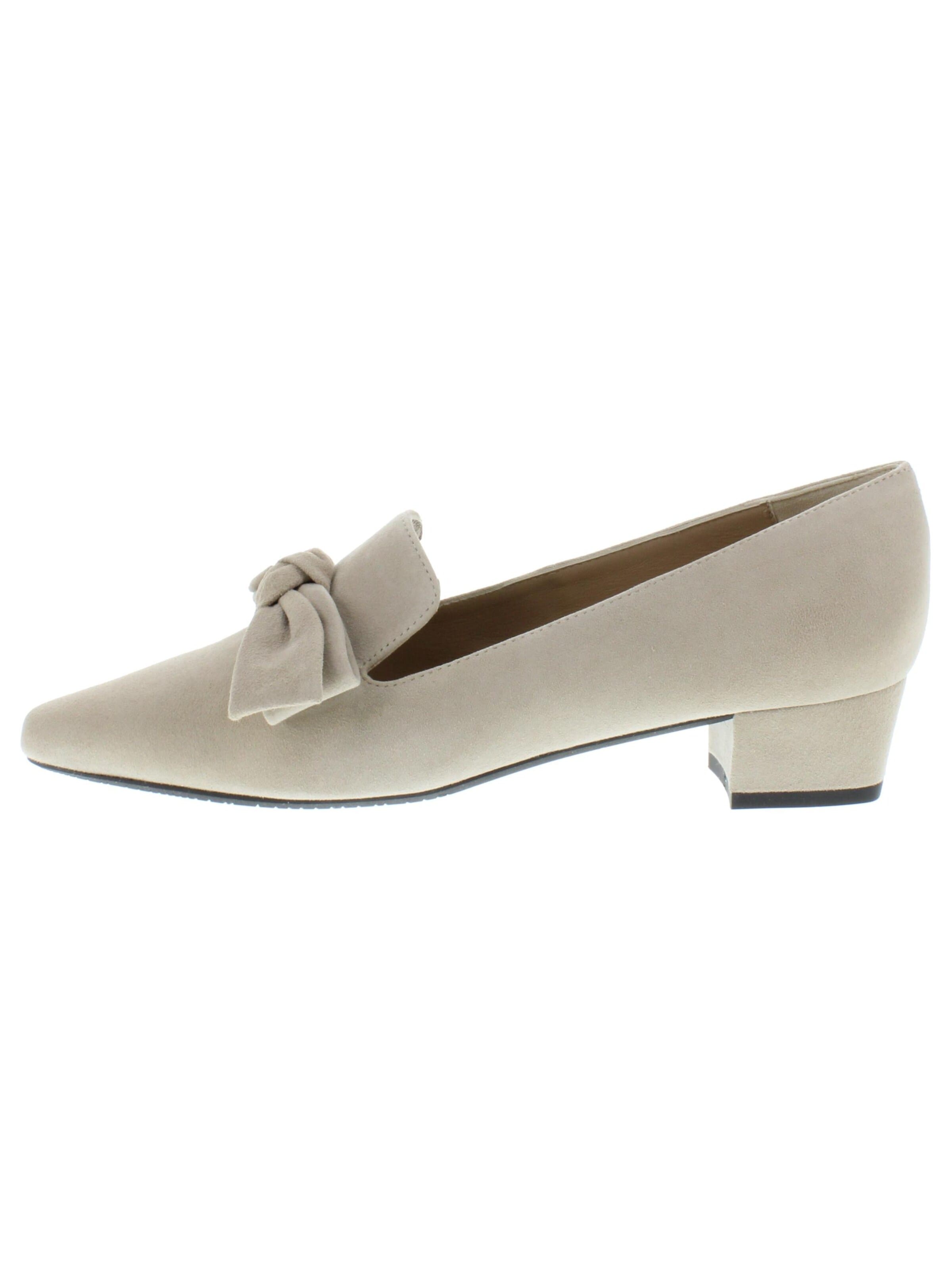 XAVER LUIS Schuhmanufaktur Pumps 'ROMY - Klassische Pumps mit Schleife' in Beige: front