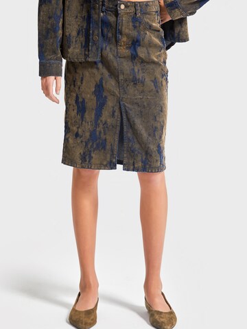 IT'S BASIC Rok 'Midi Denim Skirt' in Blauw