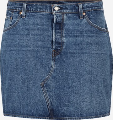 Levi's® Plus Rok 'PL Deconstructed Skirt' in Blauw: voorkant