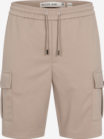 INDICODE JEANS Regular Cargobroek ' Nezzo ' in Beige: voorkant