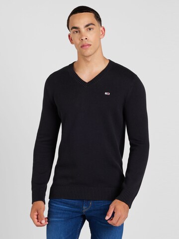 Pull-over 'ESSENTIAL' Tommy Jeans en noir : devant