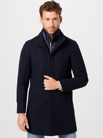 Matinique Regular fit Between-Seasons Coat 'Harvey' in Blue: front