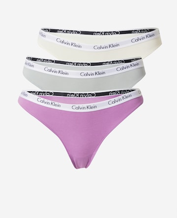 Calvin Klein Underwear Regular Thong 'Carousel' in Light Beige, Grass  Green, White