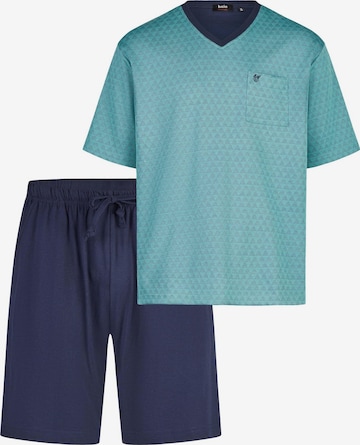 HAJO Pyjama kurz 'Klima Light' in Blau: Vorderseite