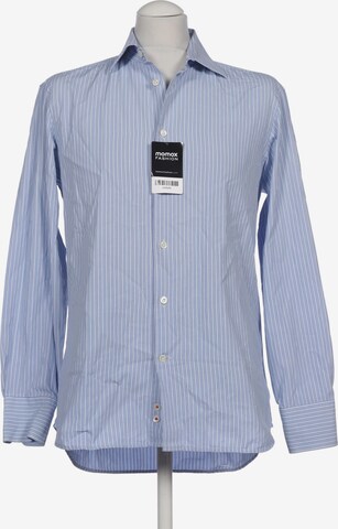 Van Laack Button Up Shirt in M in Blue: front