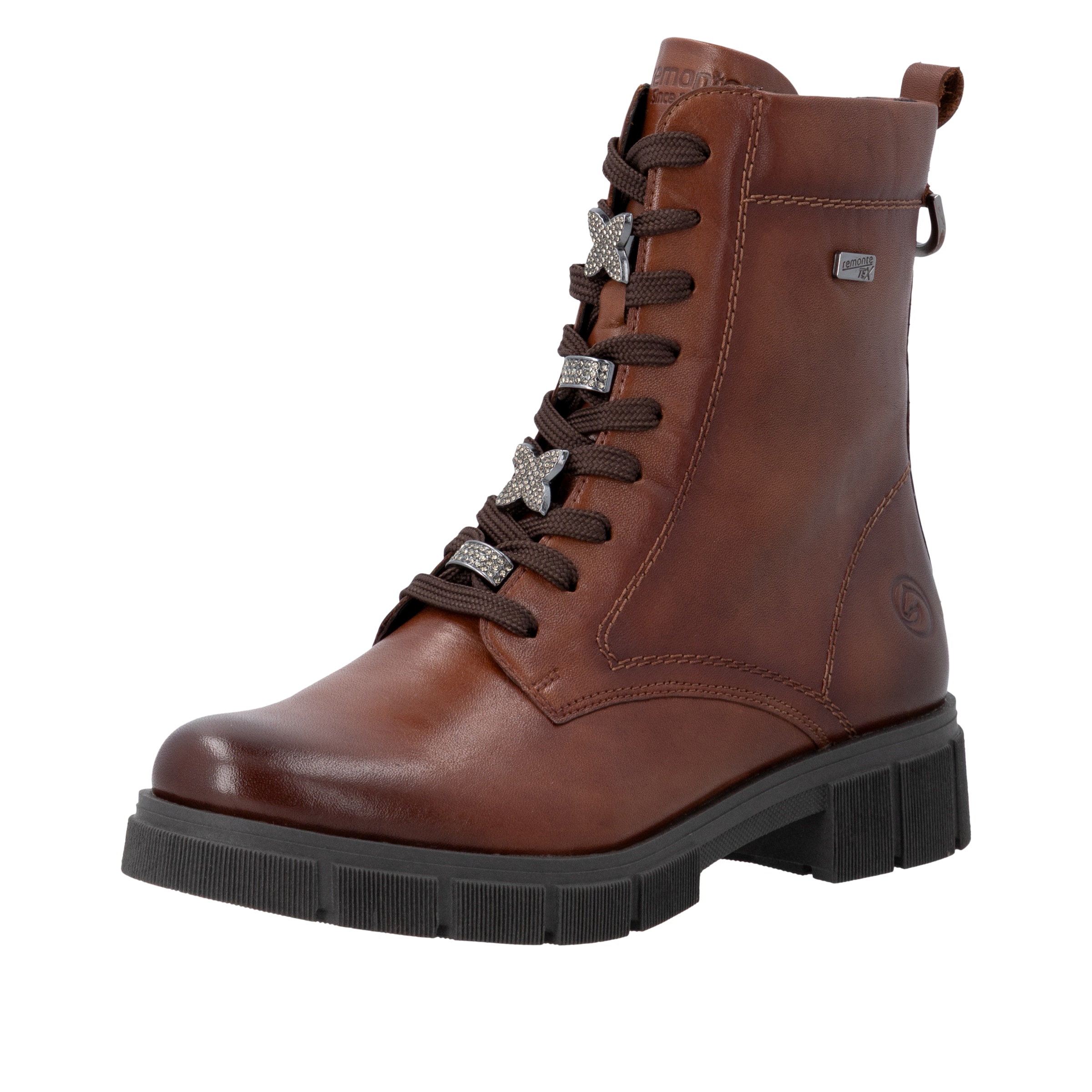 Bottines à lacets REMONTE en marron : devant