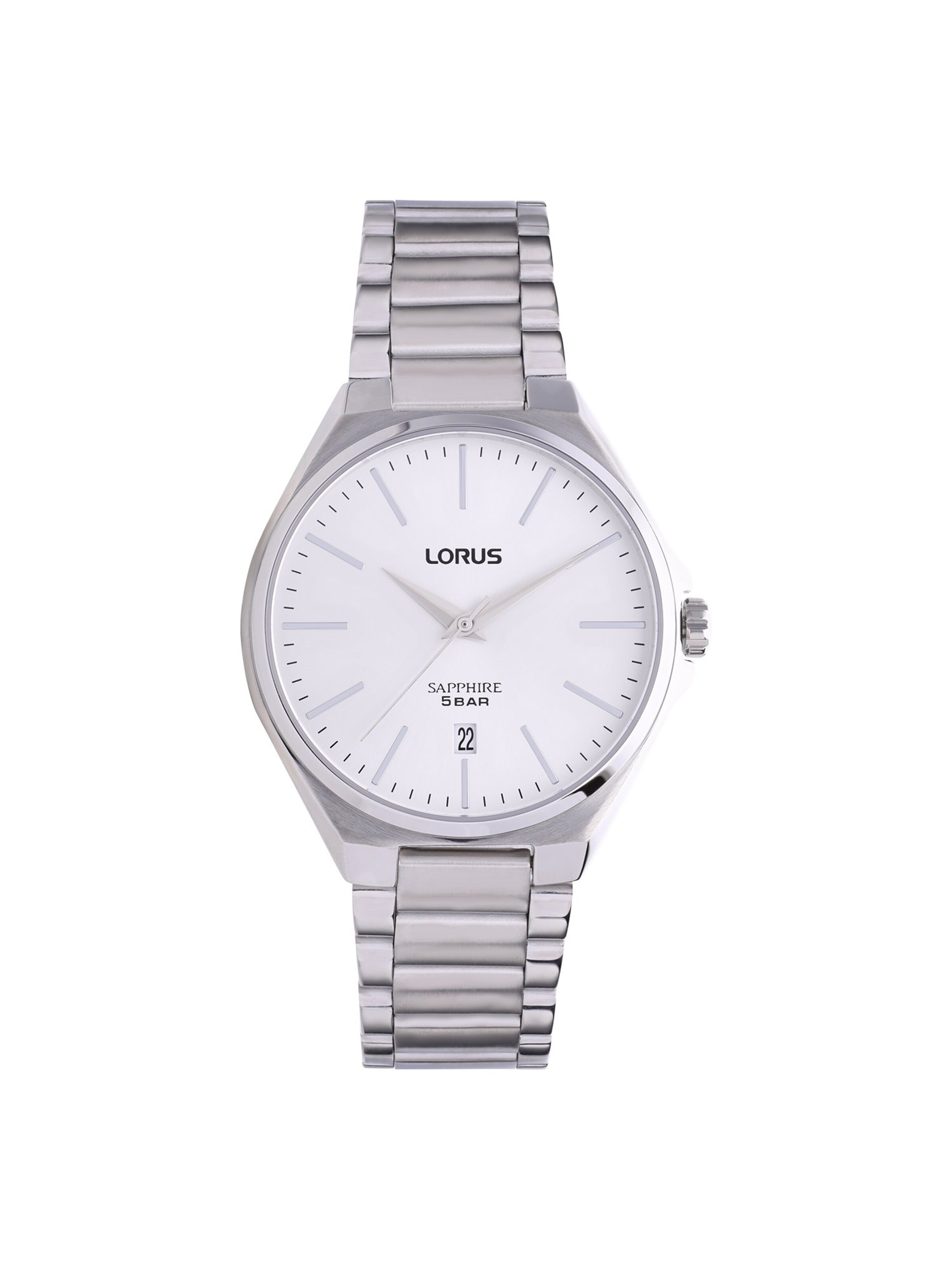 Montre à affichage analogique LORUS en argent : devant