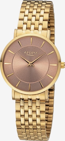 REGENT Analog Watch in Gold: front