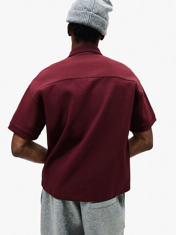 BershkaMajica 'INTERLOCK' - crvena boja