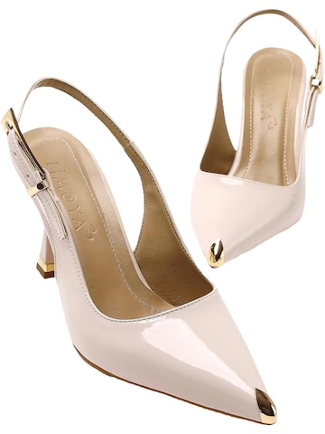 Décolleté sling 'Viona' di Limoya in beige: frontale
