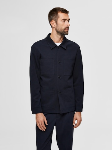 SELECTED HOMME Regular fit Between-Season Jacket 'Jim' in Blue: front