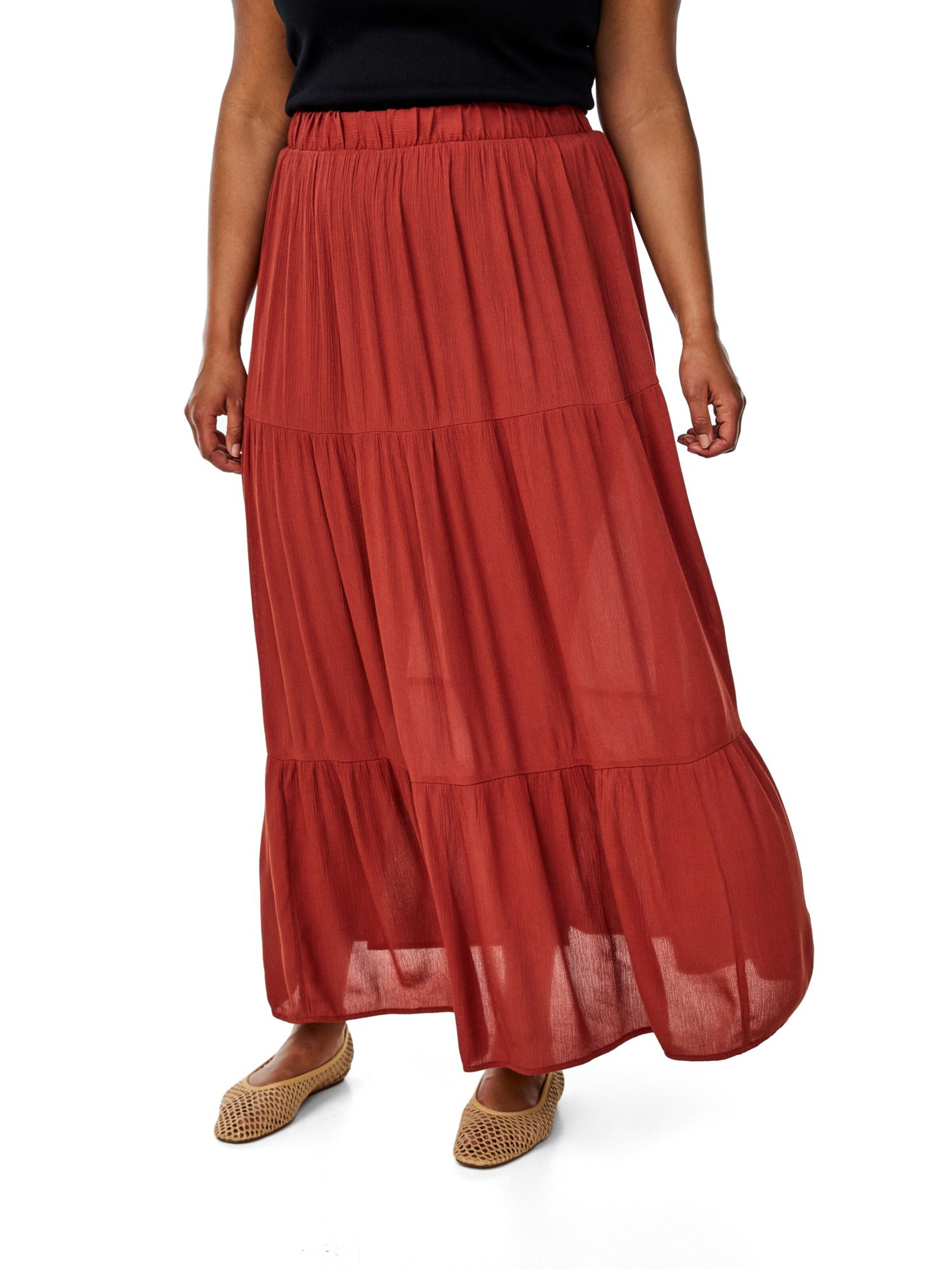 Zizzi Spódnica 'Carose' w kolorze czerwony: przód