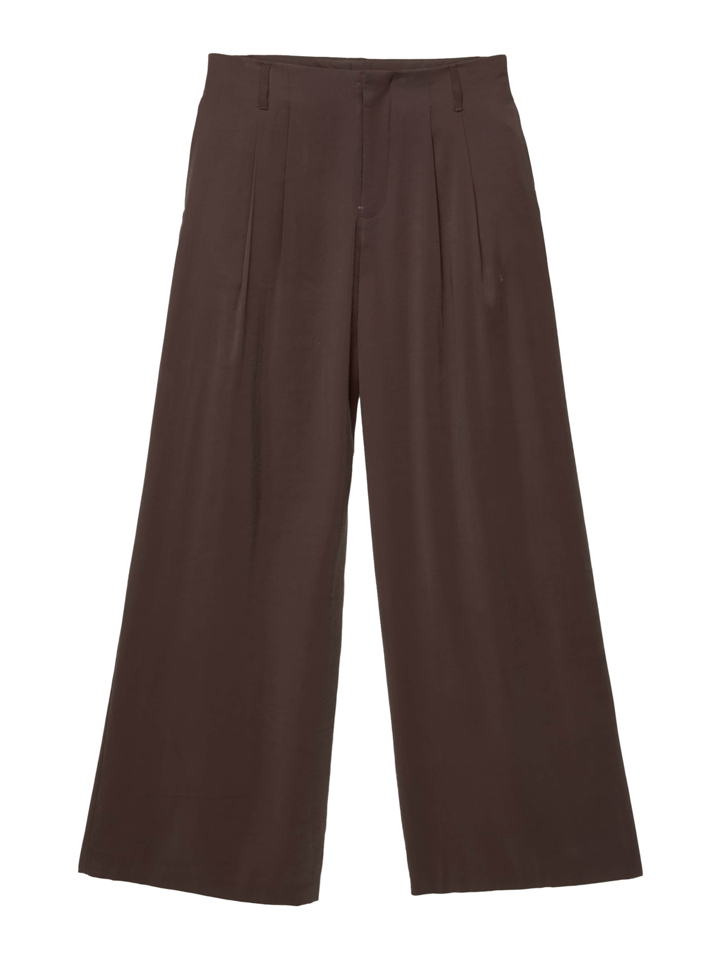 Pantaloni con pieghe Pull&Bear di colore marrone, Visualizzazione prodotti