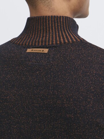 INDICODE JEANS Gebreid vest 'Andy' in Blauw