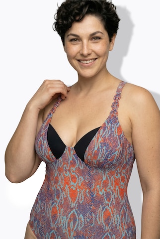 Ulla Popken Bustier Badpak in Gemengde kleuren