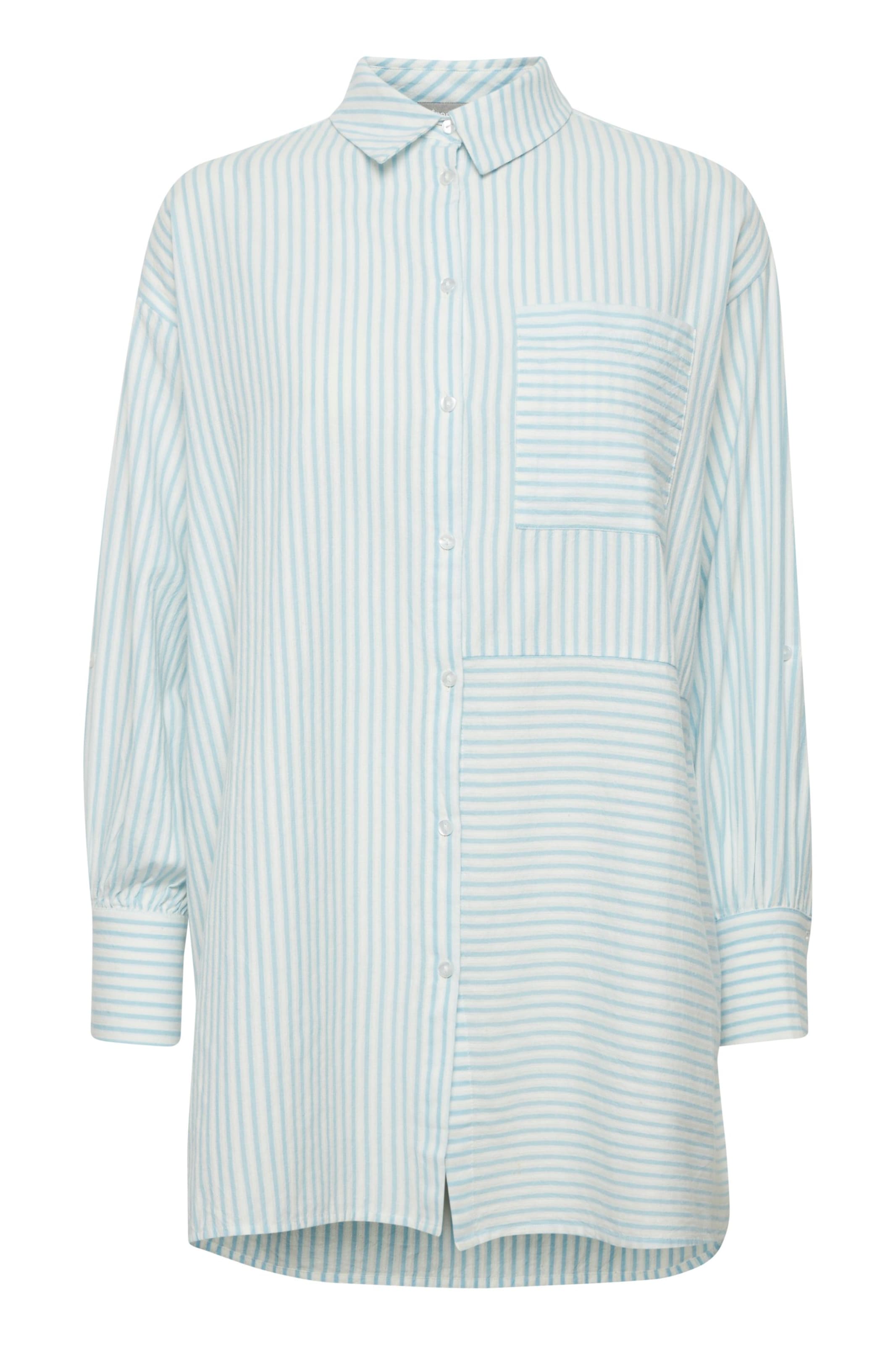 Fransa Blouse 'Kaja' in Blauw: voorkant