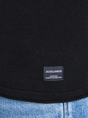 JACK & JONES Плетена жилетка 'Hill' в черно