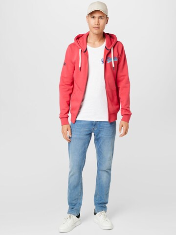 Superdry Zip-Up Hoodie in Red