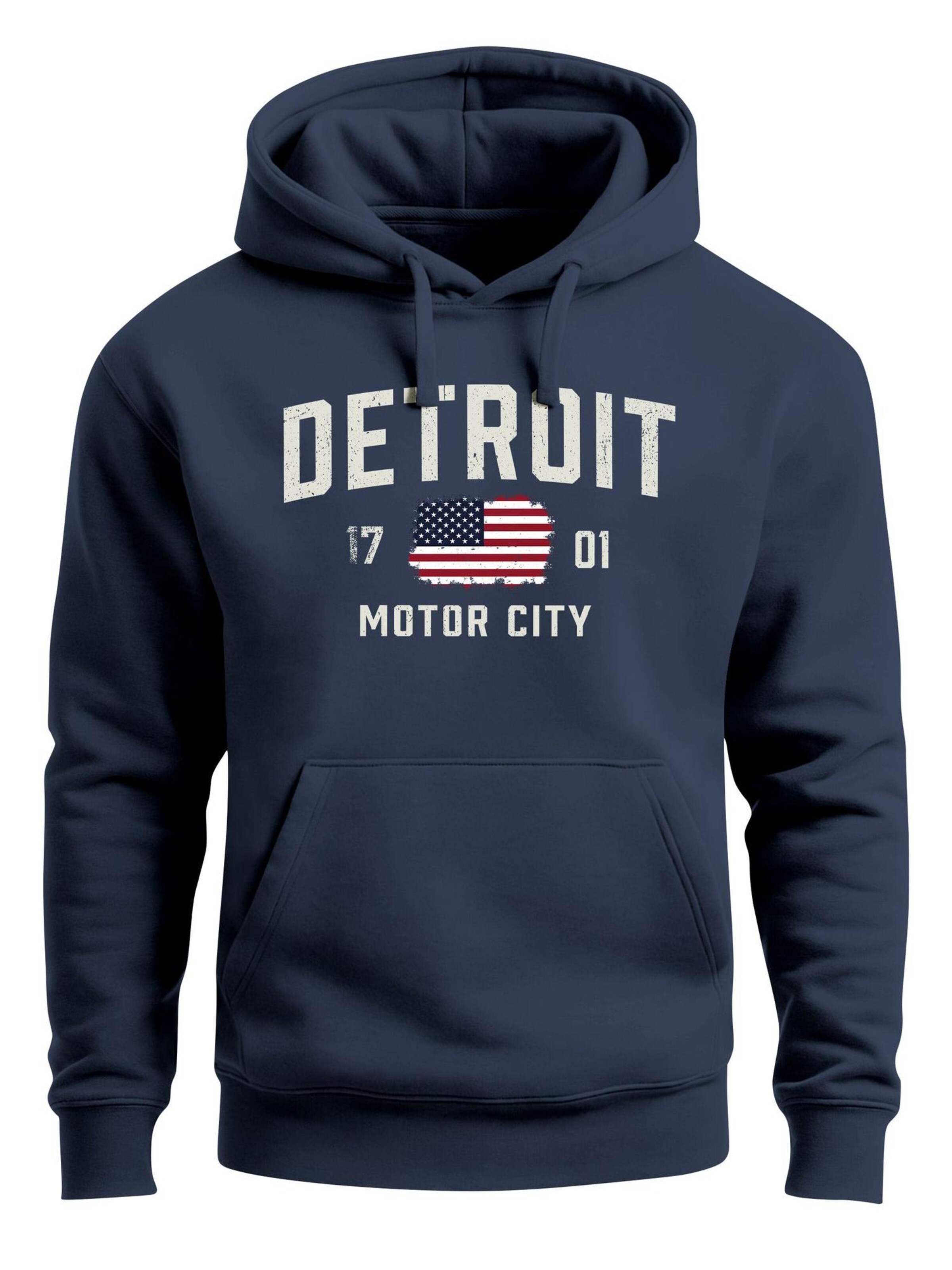 Neverless Sweatshirt 'Detroid' in Blue: front