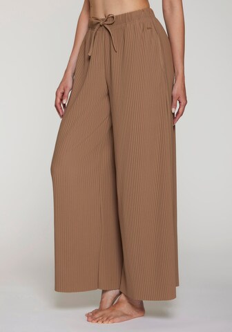 LASCANA Wide leg Pants in Brown: front