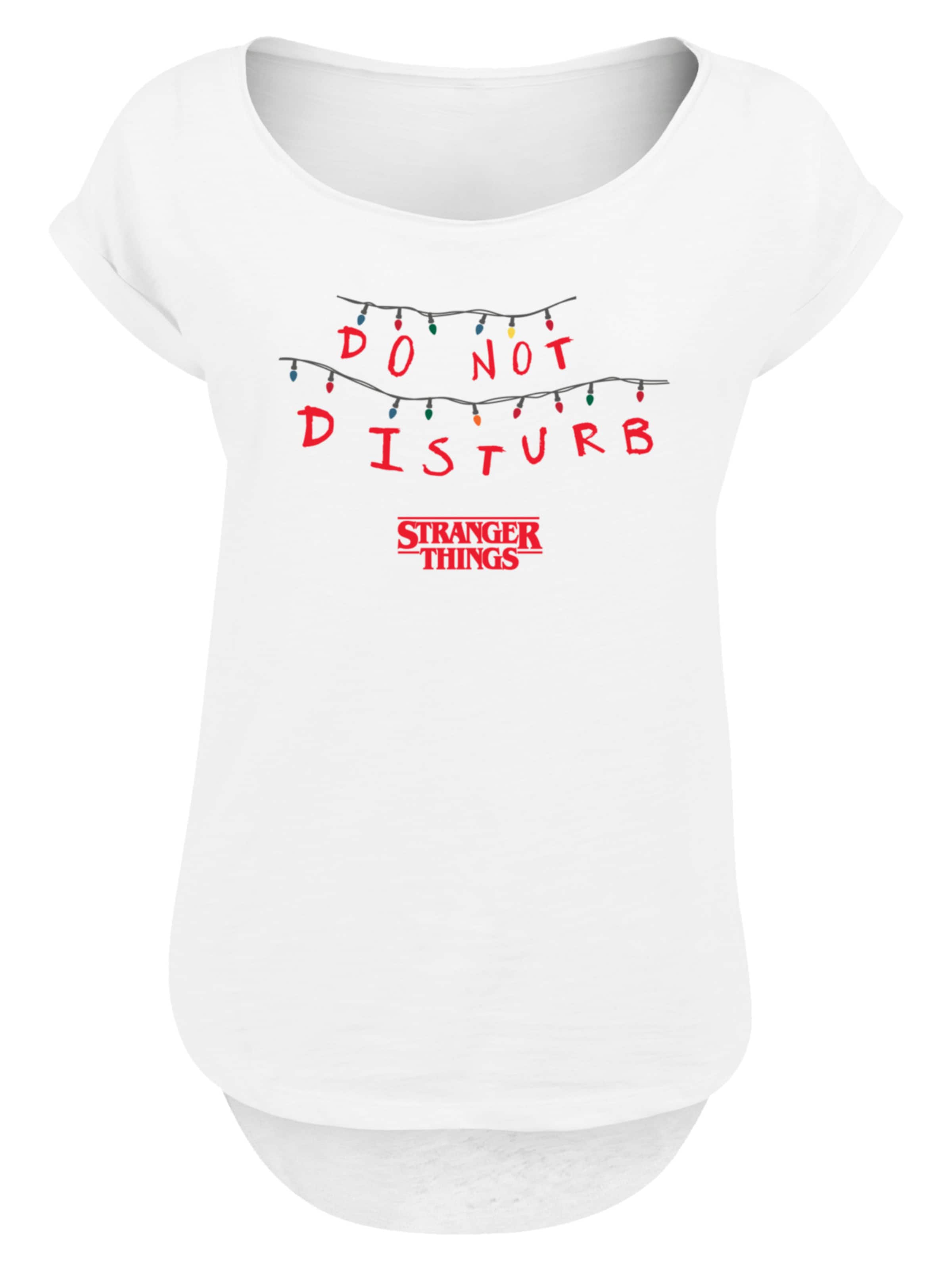 F4NT4STIC T-shirt 'Stranger Things Do Not Disturb Netflix TV Series' en vert foncé / rouge / noir / blanc, Vue avec produit