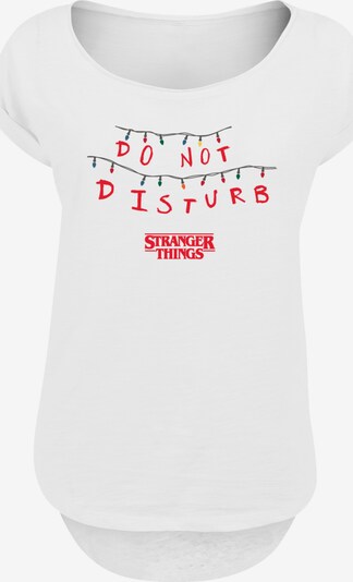 F4NT4STIC T-shirt 'Stranger Things Do Not Disturb Netflix TV Series' en vert foncé / rouge / noir / blanc, Vue avec produit