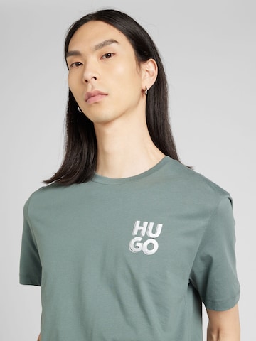 HUGO Red T-Shirt 'Detzington241' in Grün