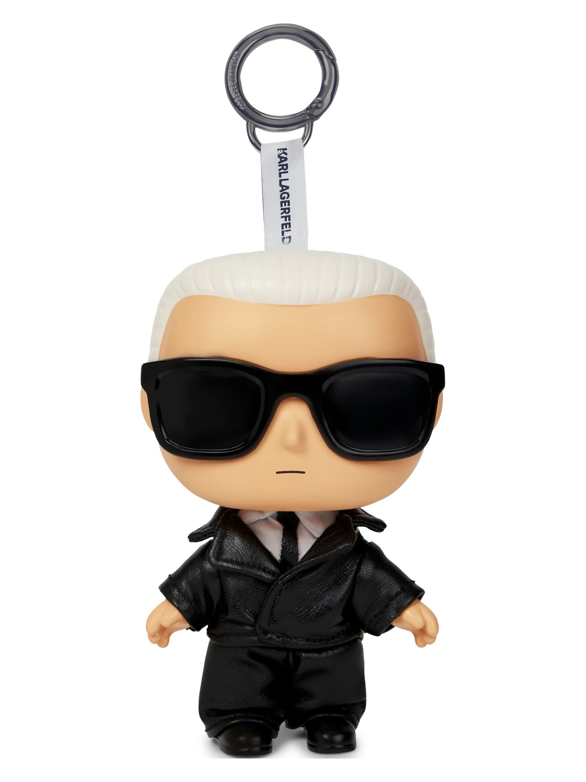 Porte-clés 'Ikon' Karl Lagerfeld en noir : devant