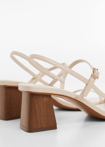 MANGO Strap Sandals 'Vica' in Beige