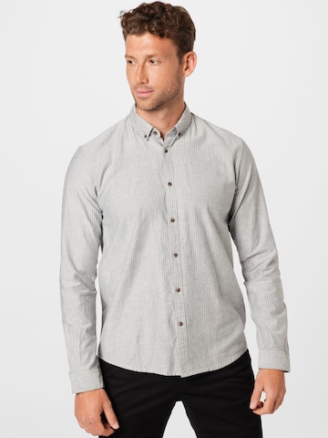 Coupe regular Chemise TOM TAILOR DENIM en bleu : devant