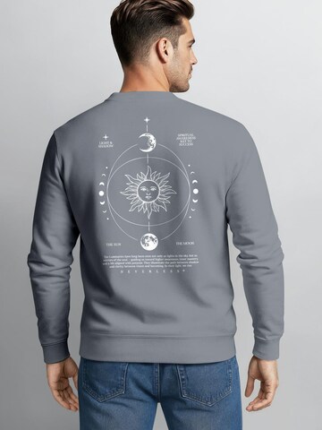 Neverless Sweatshirt 'Spiritual Awareness' in Grau