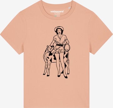 Maglietta 'Cowgirl' di Watapparel in arancione: frontale