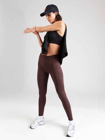 Fabletics Skinny Workout Pants 'ON-THE-GO' in Brown