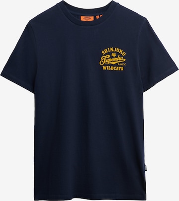 T-Shirt Superdry en bleu : devant