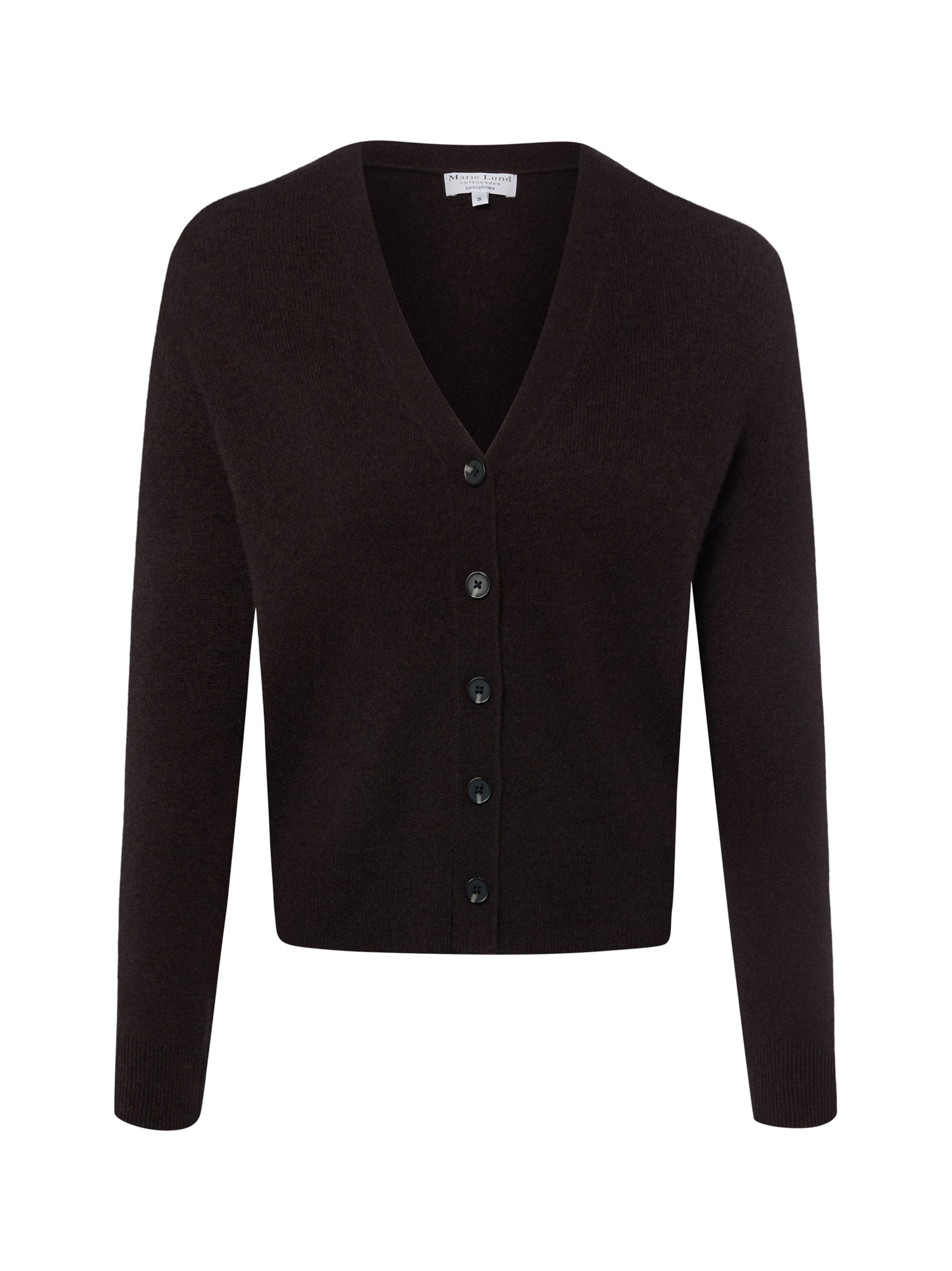 Marie Lund Knit cardigan in Brown: front