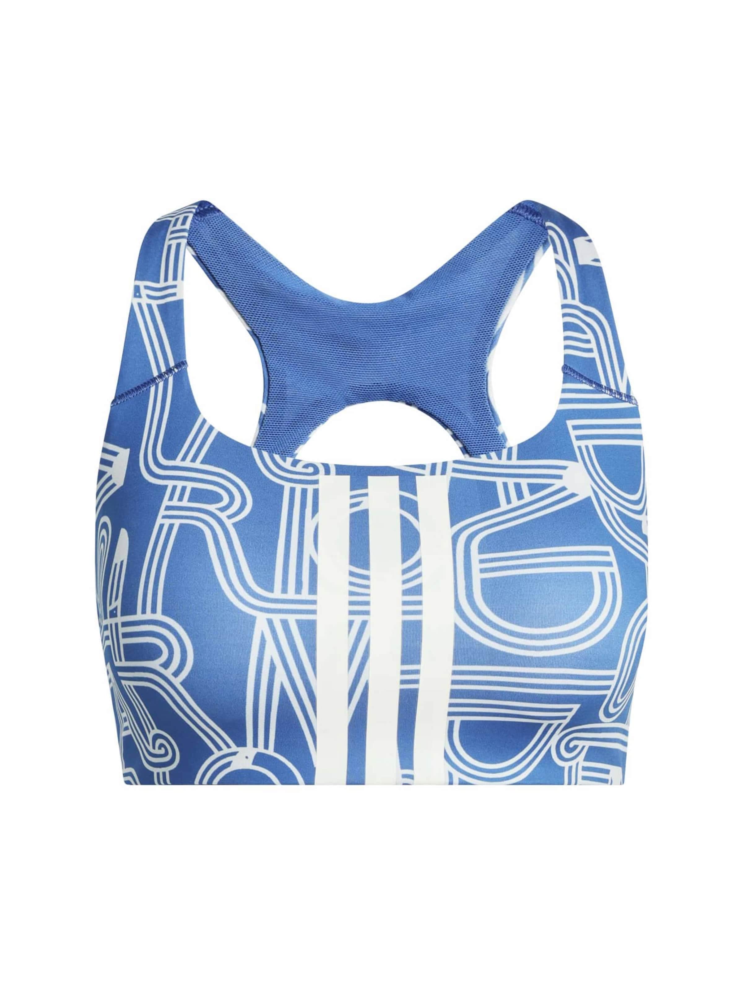 ADIDAS PERFORMANCE Bustier Urheilurintaliivit 'FARM' värissä sininen: etupuoli