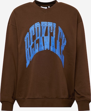 WEEKDAY Sweatshirt in Bruin: voorkant