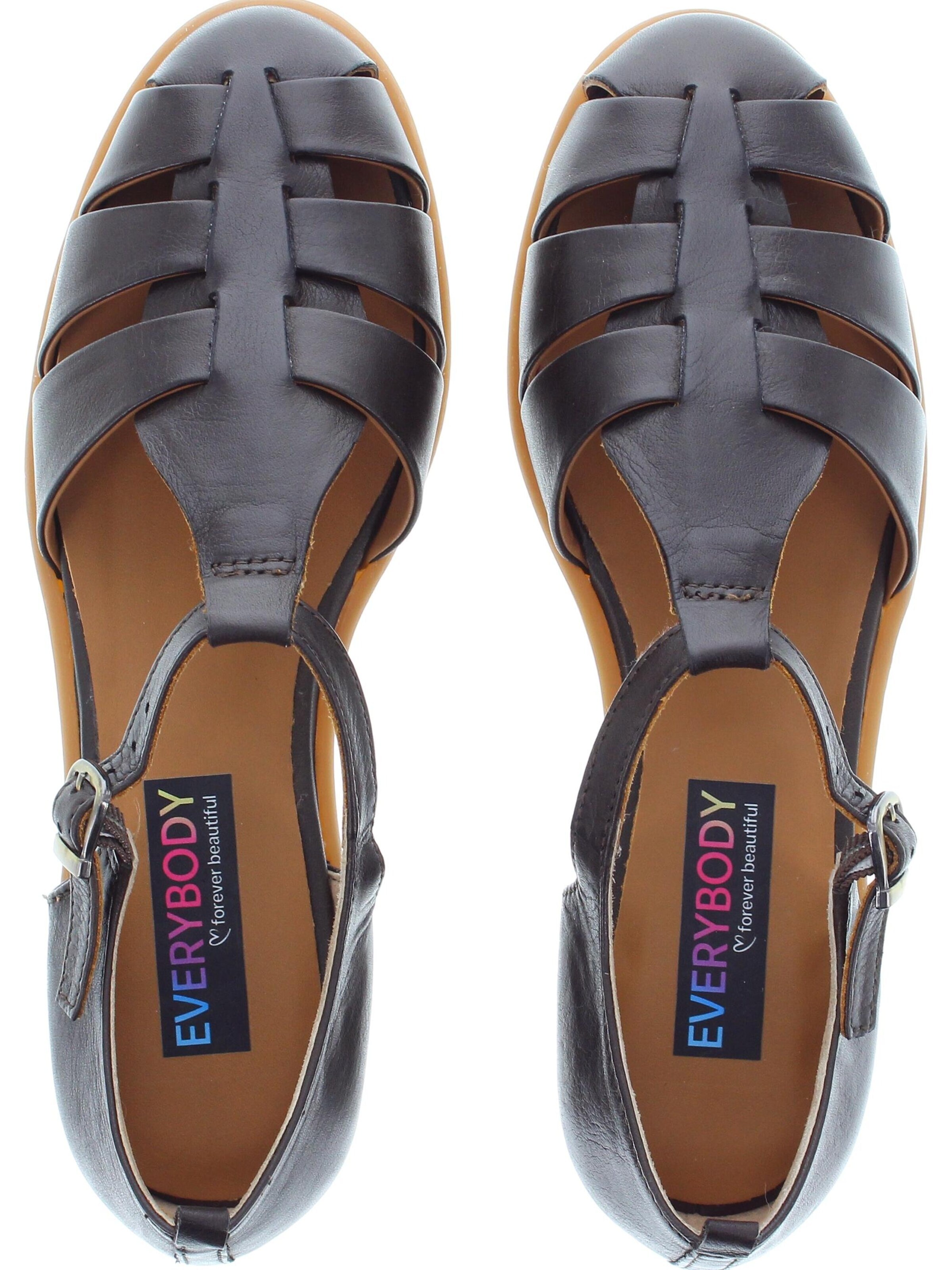 Everybody Strap Sandals 'ADELE - Römer Sandalette mit geschlossener Ferse' in Brown