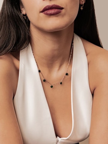 Hey Happiness Ketting 'Green Glow' in Goud: voorkant