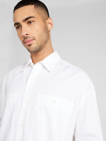 Studio Seidensticker Comfort fit Button Up Shirt 'Studio' in White